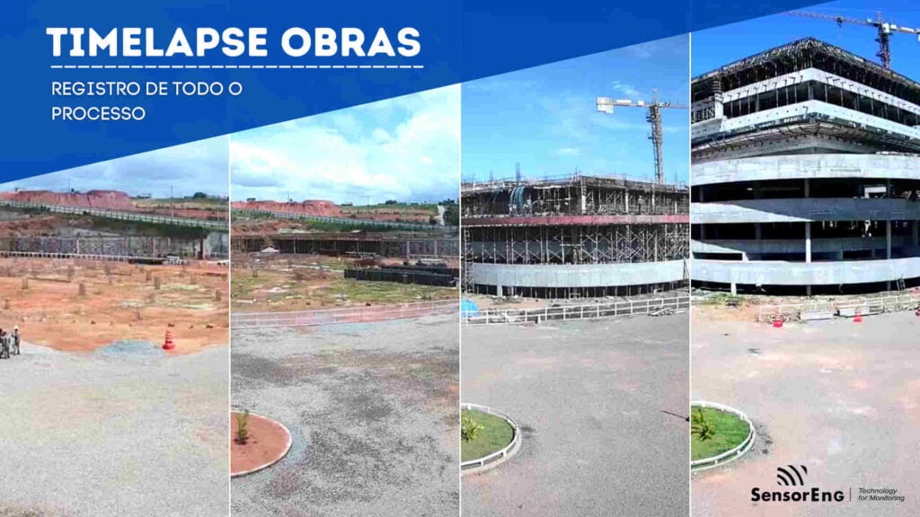 imagens de obras monitoradas por timelapse